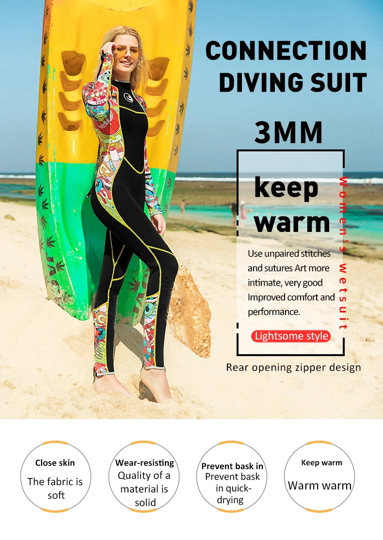 BUY HISEA Ladies Wetsuit (3mm) ON SALE NOW! - Cheap Surf Gear