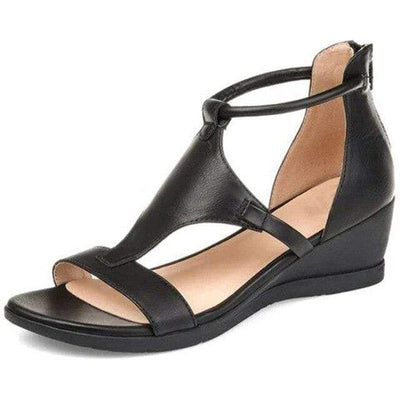 Black / 36 AGUTZM Wedge Sandals  -  Cheap Surf Gear