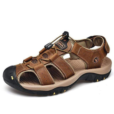 Brown / 6.5 BAOLUMA Mens Black Sandals  -  Cheap Surf Gear