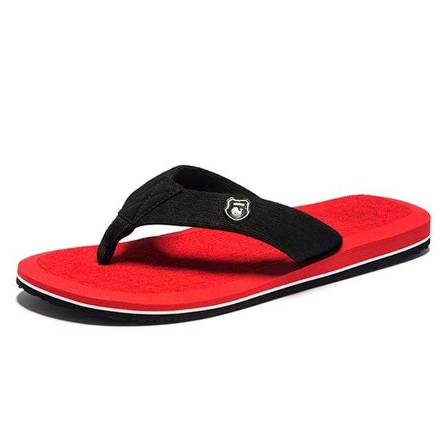 Nalho Karabi Flip Flops, Fabric, Black and Red, Size Shoes - red