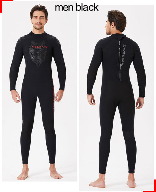 Premium 3MM Neoprene Wetsuit Men One-Piece Suits Keep Warm Surf Scuba -  Cheap Surf Gear