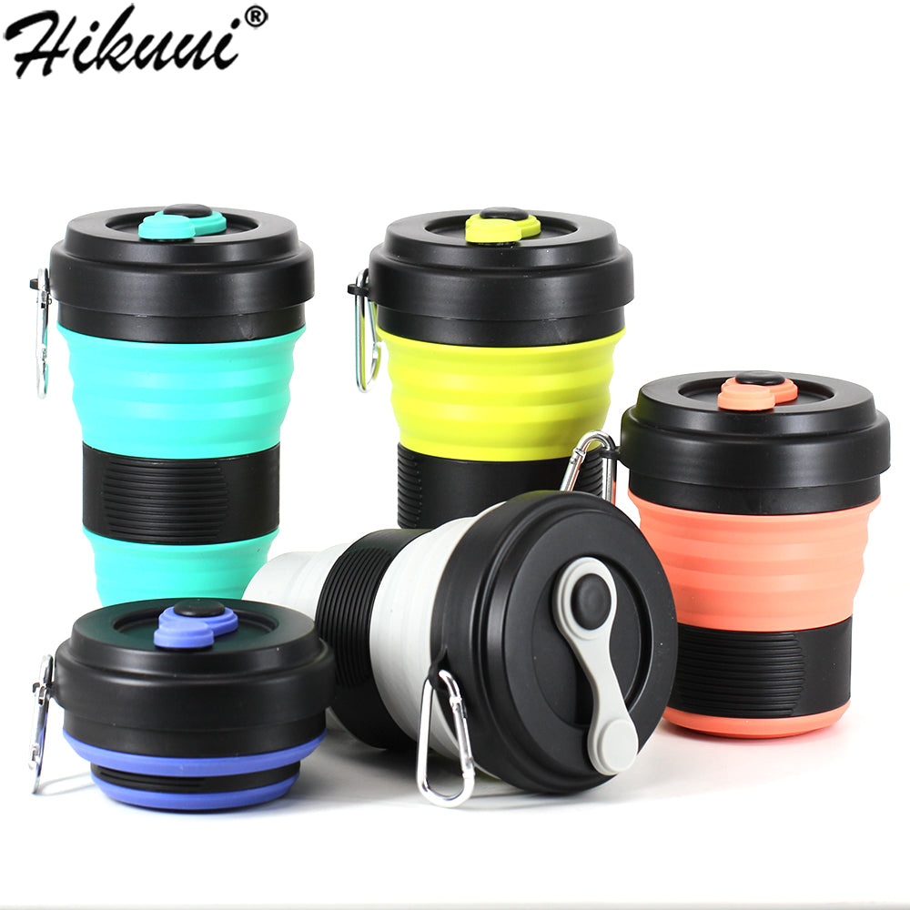 4 Colors 250ML Silicone Travel Cup Retractable Folding Coffee Cup