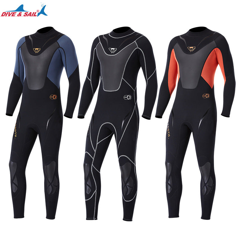 Premium 3MM Neoprene Wetsuit Men One-Piece Suits Keep Warm Surf